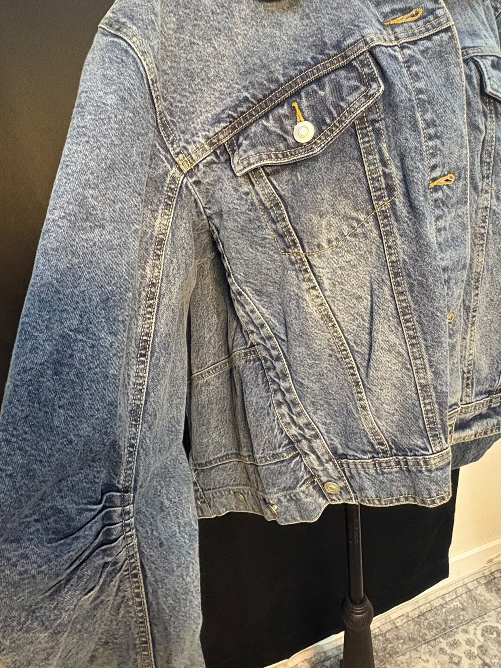 Denim Button-Front Jacket - Blue - Picture 2 of 4